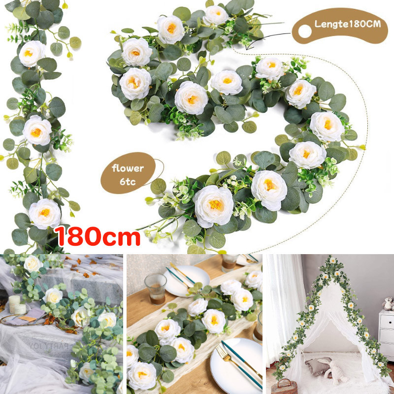 พร้อมส่ง🌺ดอกไม้ปลอม เถาวัลย์ปลอม ดอกคาเมลเลีย ใบไม้ปลอม ดอกไม้ปลอมตกแต่งบ้าน งานแต่งงาน ปาร์ตี้