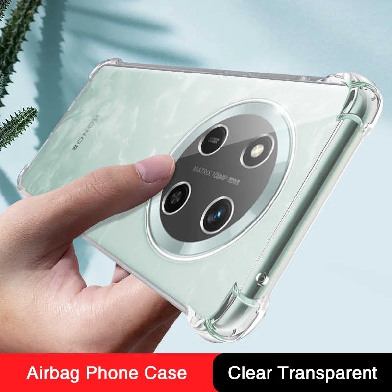 Honor X9C 5G 2024 Ultra Thin Clear ถุงลมนิรภัยเคสโทรศัพท์สําหรับ Honor X9C X9A X9B X 9C X 9B HonorX9C 5G Slim โปร่งใสนุ่ม TPU ซิลิโคนอะคริลิคปลอกกันกระแทกฝาหลัง Shell