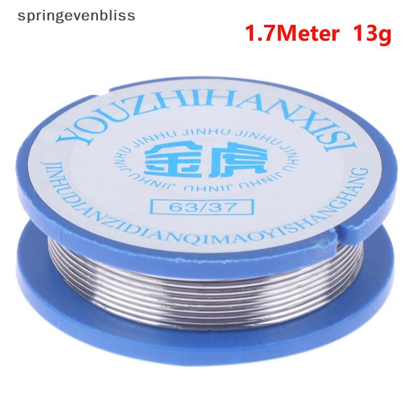 Springevenbliss 1PC ลวดบัดกรีตะกั่วดีบุก 0.8 มม.กว้าง 1.7 ม.ความยาว 2%Flux Reel เชื่อมสายบัดกรี Springevenbliss