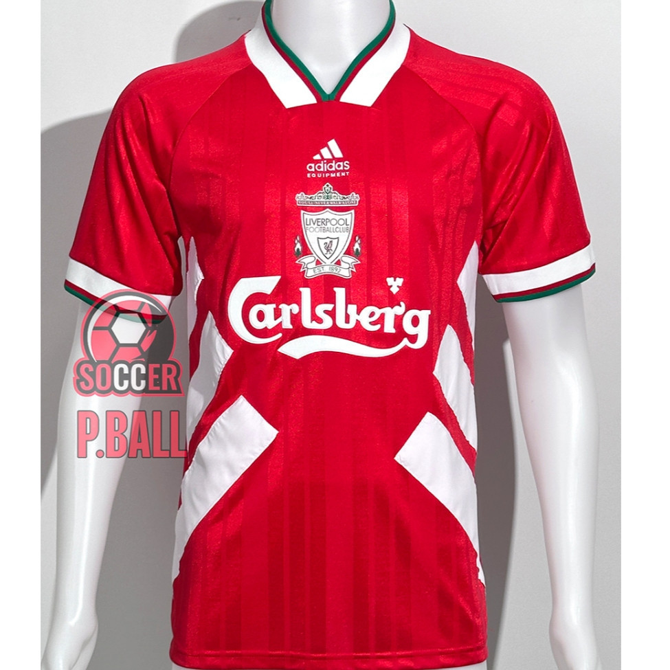 เสื้อฟุตบอล ย้อนยุค ทีม หงษ์แดง ปี 93-95 ชุดเหย้า สไตล์เรโทร คุณภาพสูงตรงปก สกรีนชื่อเบอร์นักเตะในทีมได้