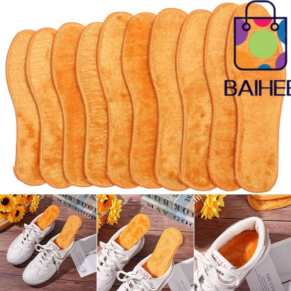 Baihee รองเท้า Pad ฤดูหนาว Breathable เปลี่ยน Warm Plush Insole