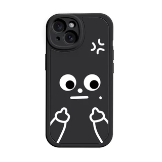 🔥COD🔥ใช้ได้กับ iPhone 11 13 12 14 15 Pro MAX 6 7 8 14 15 Plus XR XSMAX SE เคสป้องกันการ์ตูนเรียบง่ายสีหน้าตลก