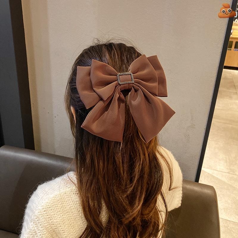 [LO] High-end กํามะหยี่ขนาดใหญ่ Bowknot Hairclip อุปกรณ์เสริมสําหรับผู้หญิงเจ้าหญิง Elegant Vintage Hairpins ผ้าโพกศีรษะอุปกรณ์เสริมผม TH