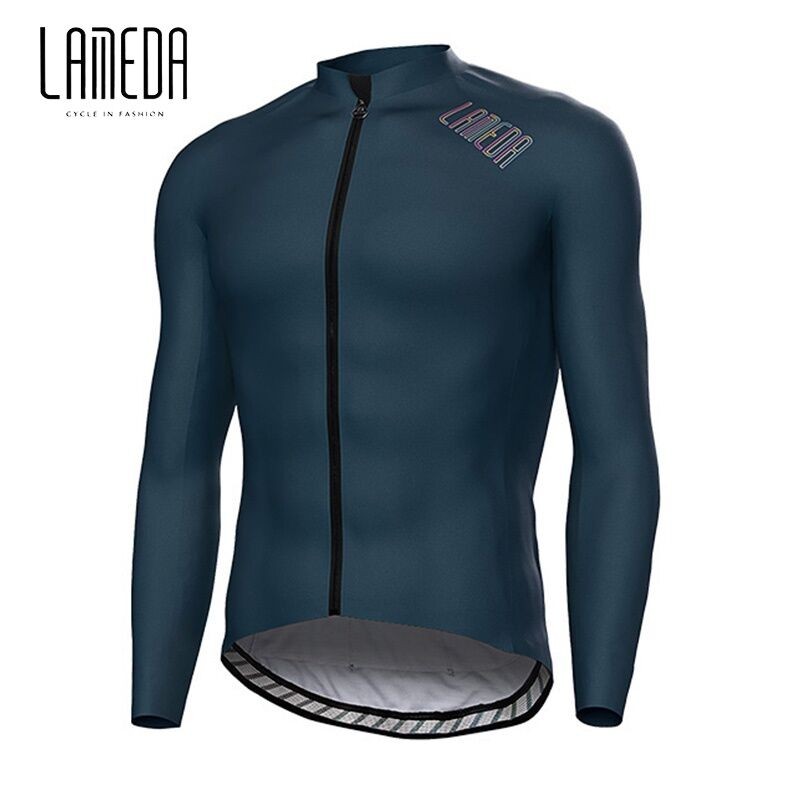 เสื้อเจอร์ซีย์นักปั่นแขนยาว LAMEDA สําหรับผู้ชายผู้ชาย Biker แจ็คเก็ตขี่จักรยานขี่จักรยาน Warm