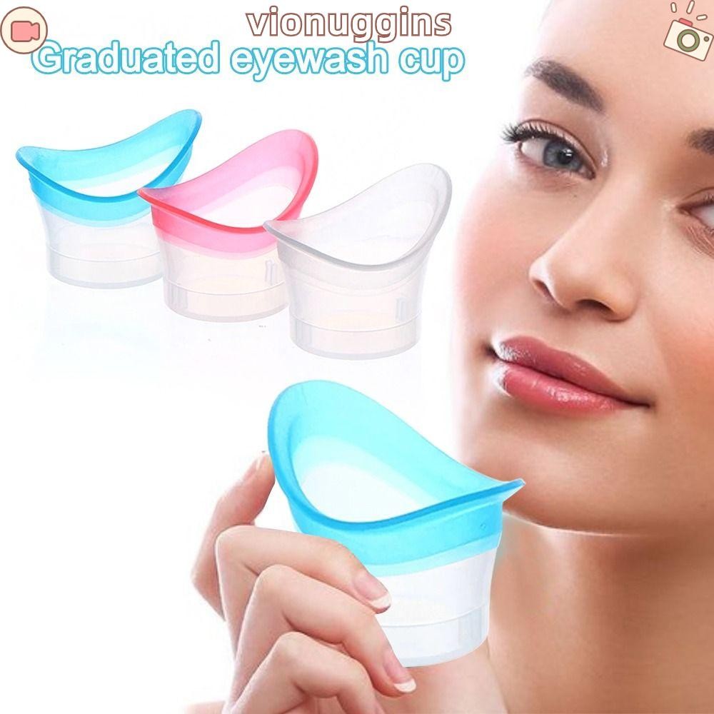 Vionuggins Eyewash Cup, 10mlซิลิโคนEye Bath Cup, Eye Cleaning Container Eye Wash Cup Soft Resuable Flushing Rinถ้วยผู้สูงอายุผู้หญิงผู้ชายเด็ก