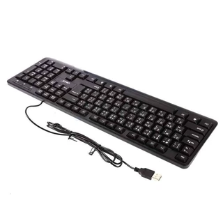 OKER KB-318 SLIM DESKTOP WIRED USB KEYBOARD WATERPOOF คีย์บอร์ด รับประกัน 1 ปี