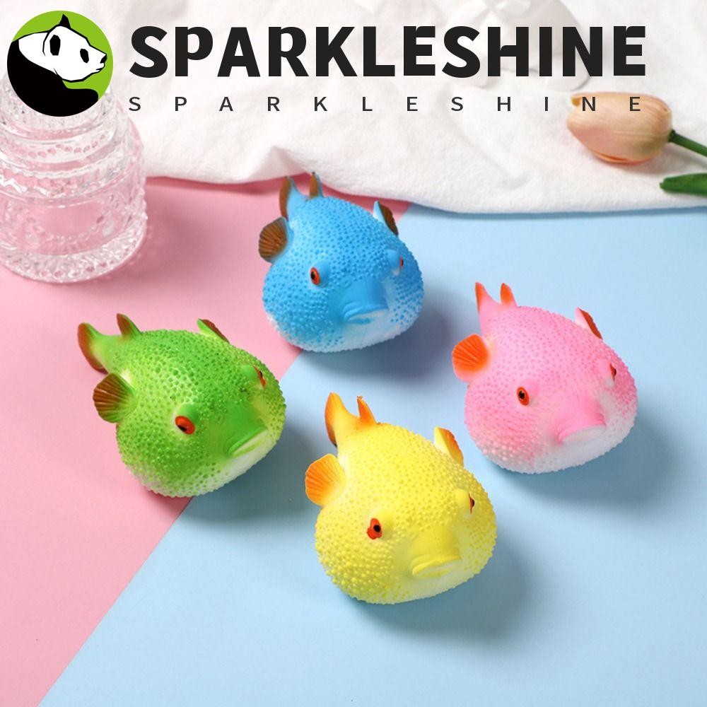 Sparkleshine Pufferfish ของเล่นบีบ, TPR Pufferfish Pufferfish Squeeze Pinch ของเล่น,ปักเป้าปลาของเล่