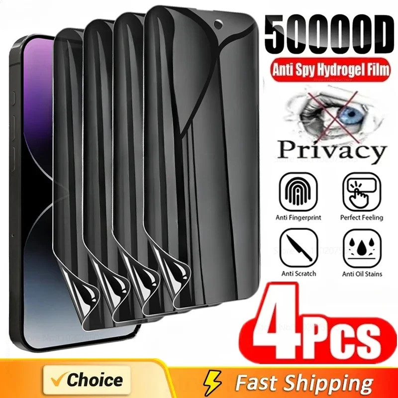1-4PCs anti-spy hydrogel ฟิล์มสําหรับ Vivo y12d Y21 y15a y02 y02s Y30 y20s y15s Y50 Y12 S1 V21 y12s 