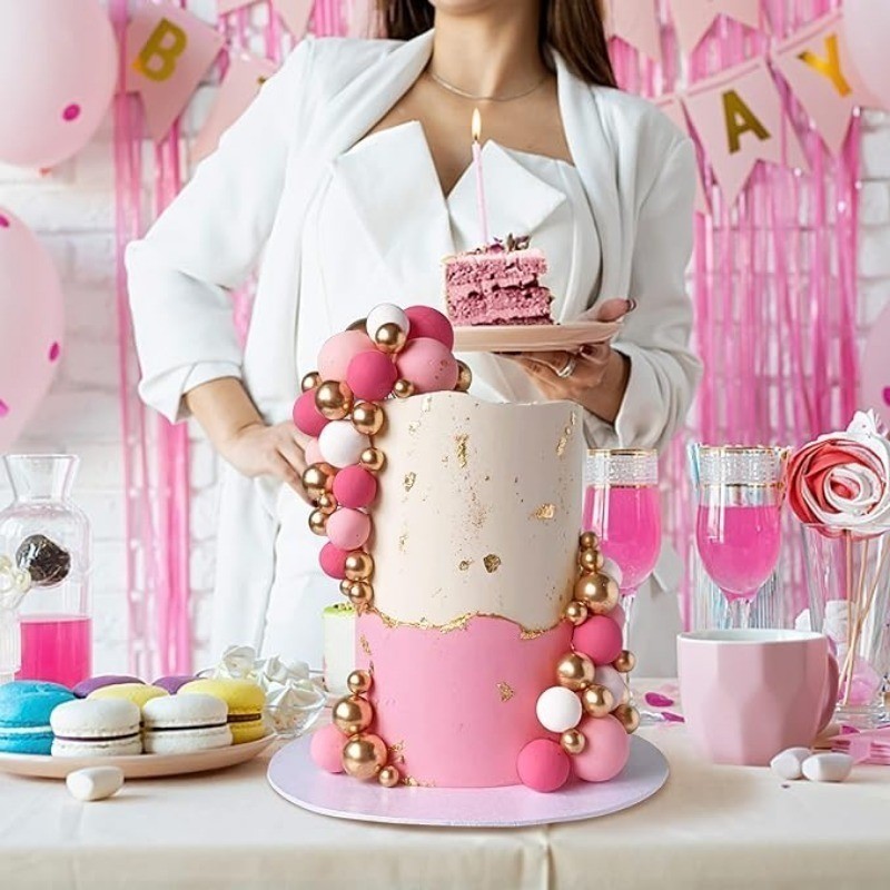 20ชิ้นที่มีสีสันลูกเค้ก ที บน โฟมบอลฟองลูกตกแต่งเค้กบอลรูปเค้กแทรก ที บน สําหรับวันเกิดเด็กอาบน้ําอุปกรณ์ตกแต่งงานแต่งงาน - รูปที่ 2