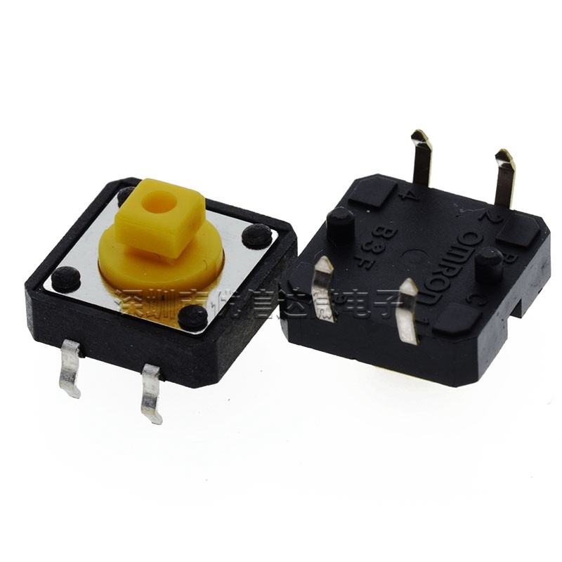 20 ชิ้น/ล็อต B3F-4055 Tact สวิทช์ 12 * 12 * 7.3 สแควร์หัวตรงปลั๊ก B3F-4005 สี่พินตรงปลั๊กตําแหน่งคอล