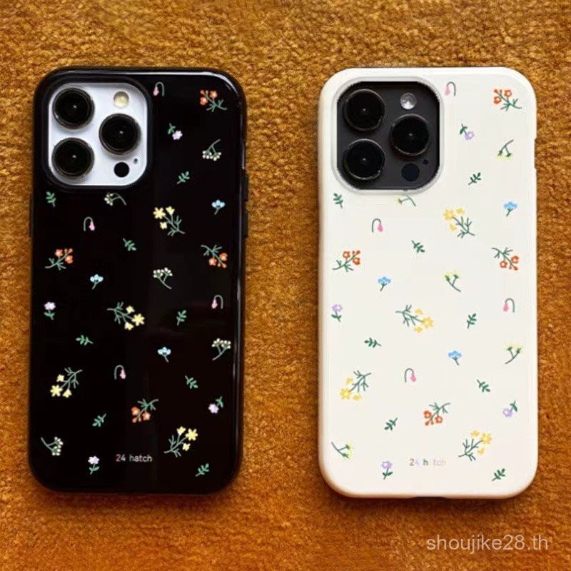 เคสมือถือไอโฟนรุ่นลายดอกไม้คู่สำหรับ iphone15/14PROMAX 13/12/11pro XR/XS/8P สำหรับ iPhone 16, 11, 12, 13, 14, 15 PRO MAX, 7plus, 8PLUS, เคสโทรศัพท์ที่เรียบง่ายและน่ารักสำหรับ11pro, 13pro, X, XR, XS MAX sv4l
