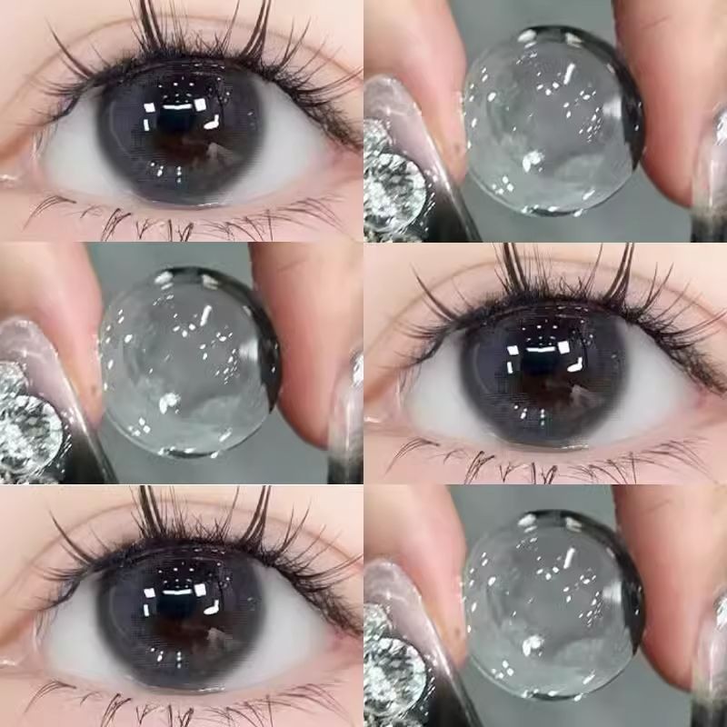 [ใบสั่งยา-0.00~-7.00] คอนแทคเลนส์สี 1 คู่ คอนแทคเลนส์สายตาสั้น คอนแทคเลนส์ 6 เดือน 14.0mm/14.5mm 005