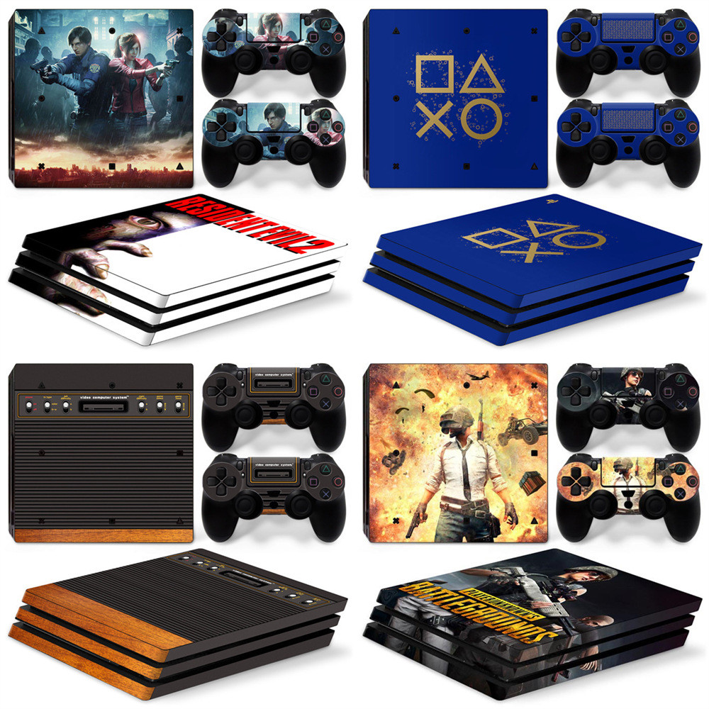 Maxzone PS4 Pro เกมคอนโซลชุดสติกเกอร์การ์ตูนสติกเกอร์ผิวสติกเกอร์ Resident Evil Devil May Cry 5