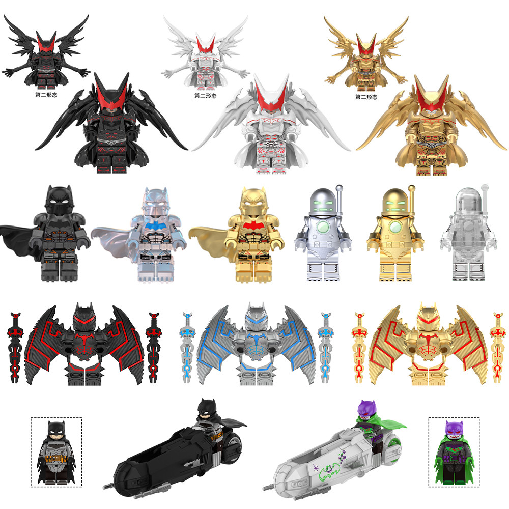 Superhero Series Batman Minifigures White Knight Joker Knight Assembly Building Blocks ของเล่น