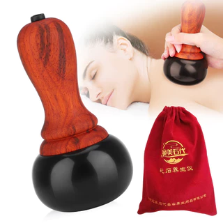 หินร้อนไฟฟ้า Gua Sha Cupping นวด Bian หิน Moxibustion อุปกรณ์ประคบร้อนขูดกลับความร้อนนวดผ่อนคลายกล้ามเนื้อผิว Lift Spa