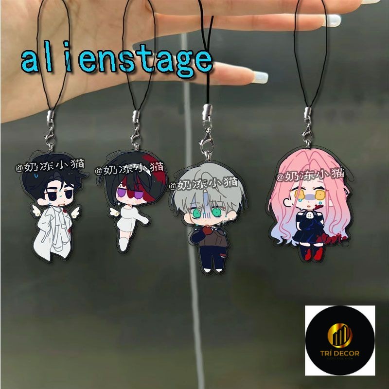 Alien STAGE: IVAN & TIL อะนิเมะการ์ตูนพวงกุญแจผู้ชายพวงกุญแจสําหรับผู้หญิงแฟชั่นสร้างสรรค์รูปตะขออะค