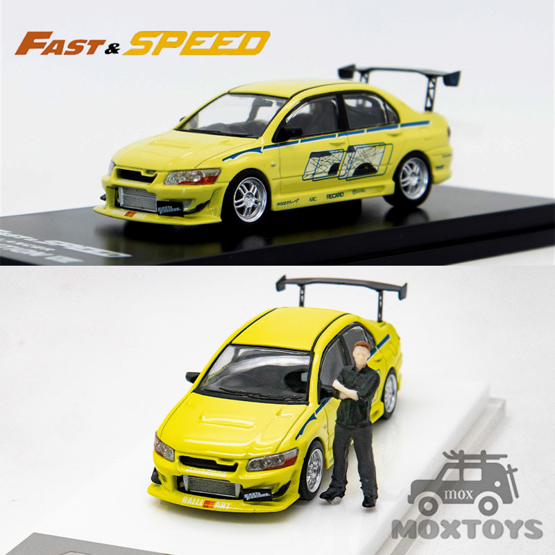 Fast Speed FS 1:64 Lancer Evolution EVO VII FNF Fast Furious Green รถโมเดลDiecast