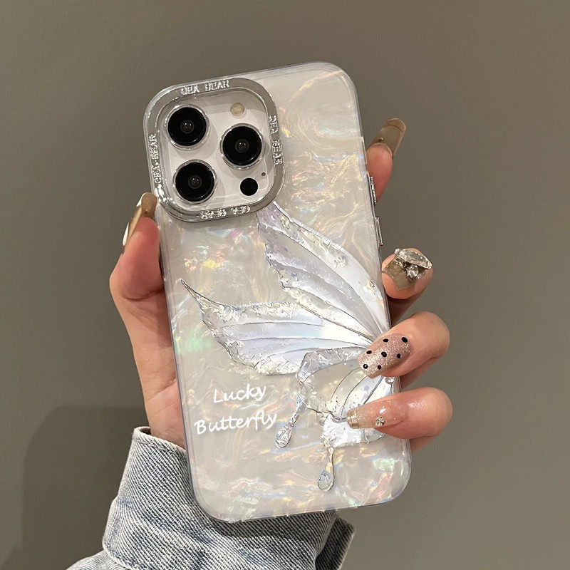 POPPA เคสโทรศัพท์ เคสขนนก แบบนิ่ม สำหรับรุ่น 15 14 13 13PRO 13PROMAX 12 Pro Max 11 8plus 7plus 7 XR X XS Max SE 11Pro