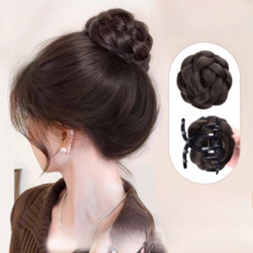 Maruko Head Dragon Beard วิกผม Scrunchies กลับหัวคว้าคลิปวิกผมแพ็คหัวแบน Traceless Extensions