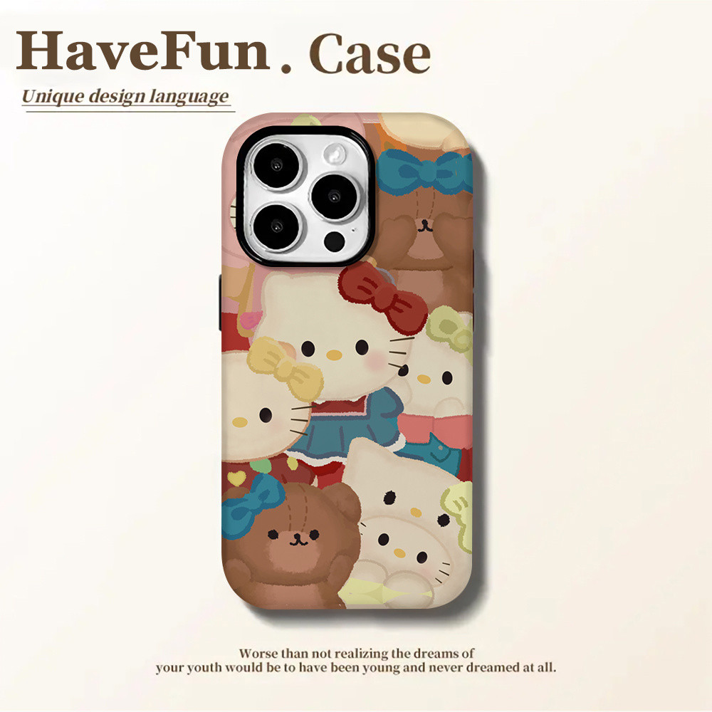 เคสโทรศัพท์โบว์วินเทจ KT 2-in-1 เข้ากันได้กับ iPhone 15 Pro Max, Apple 16 14 Plus 11/12/13 Pro Max, เคสป้องกันกันกระแทกใหม่
