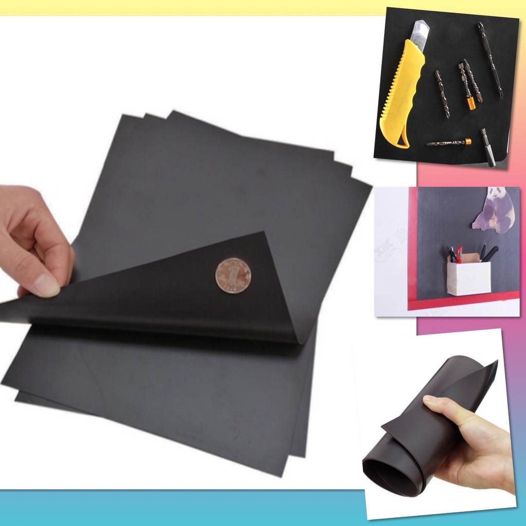 ❤ แผ่นแม่เหล็ก A4 แม่เหล็ก แผ่น แม่เหล็กยาง แถบกาวในตัว สติ๊กเกอร์ ดูดกันเองได้ ติดตู้เย็น ติดผนัง magnet ❤