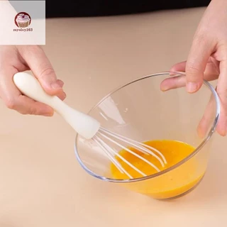 Myoloy 3 ชิ้นชุดเบเกอรี่ซิลิโคนเกรดอาหารทนความร้อนครีม Scraper เครื่องตีไข่จาระบีแปรงครัวเค้กเบเกอรี่เครื่องมือ TH