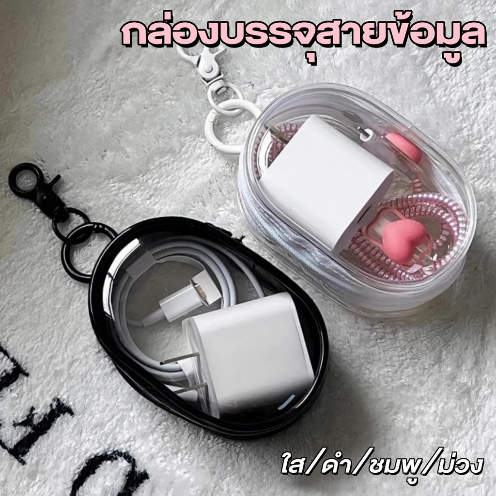 💥พร้อมส่ง💥กล่องเก็บสายเคเบิล กระเป๋าเก็บซิปใสขนาดเล็กแบบพกพา กระเป๋าเก็บหูฟัง กระเป๋าตุ๊กตา กล่องบรรจุสายข้อมูล