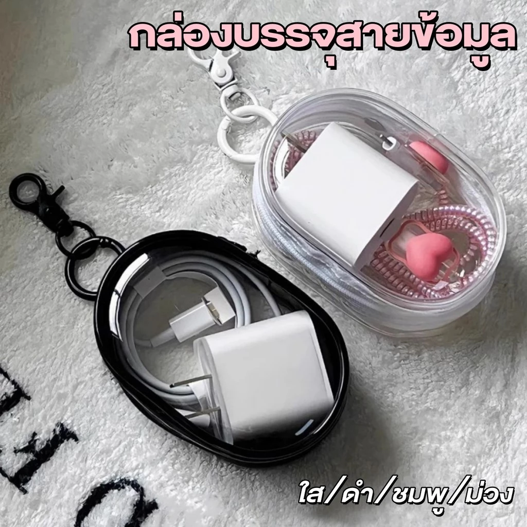 💥พร้อมส่ง💥กล่องเก็บสายเคเบิล กระเป๋าเก็บซิปใสขนาดเล็กแบบพกพา กระเป๋าเก็บหูฟัง กระเป๋าตุ๊กตา กล่องบรรจุสายข้อมูล