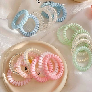 COD-ในไทย💖ห่วงสปริงเก็บผม สีแคนดี้ น่ารักหวาน สไตล์เกาหลี นักเรียนสำหรับผู้หญิง เครื่องประดับผมแฟชั่น ความยืดหยุ่นสูง-Kr