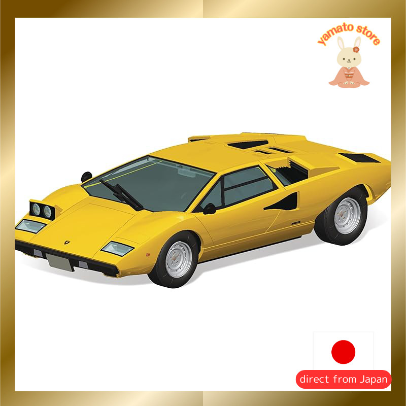 Aoshima Cultural Educational Supplies 1/32 The Snap Kit Series Lamborghini Countach LP400 Yellow Pre