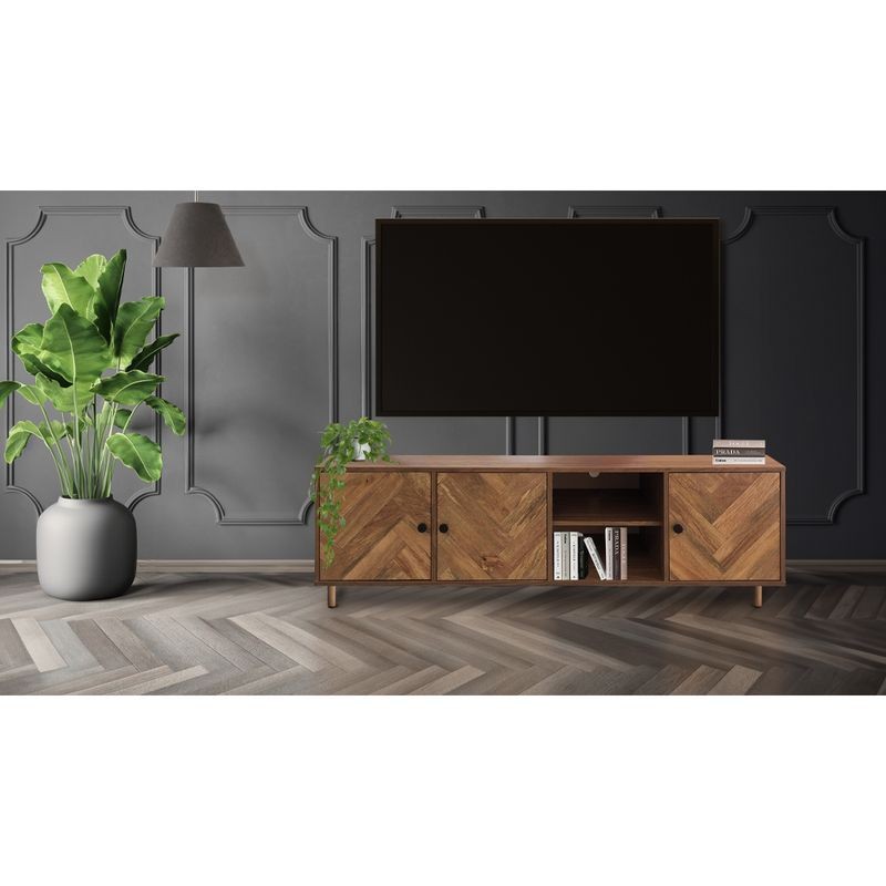 MOOVE ตู้วางทีวี 160X40X50สีไม้สัก - รูปที่ 5