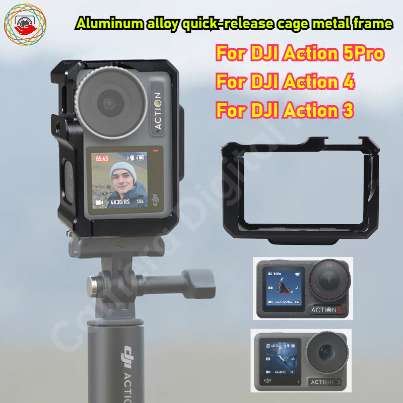 Dji Action 5 กรงโลหะ Action 5Pro โครงโลหะกรงแบบปลดเร็วเหมาะสําหรับ DJI Action 3/4/5Pro