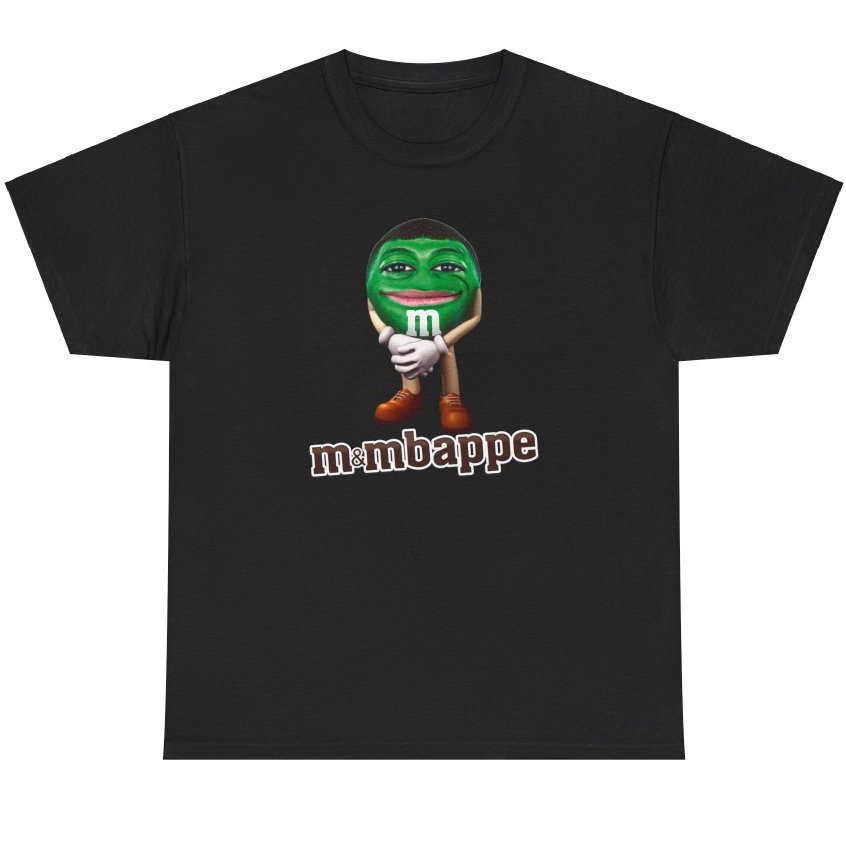 S-5xl Fun M&Mbappe Kylian Mbappe Fun Meme พิมพ์เสื้อยืดสําหรับผู้ชายและผู้หญิงเสื้อยืดลําลอง