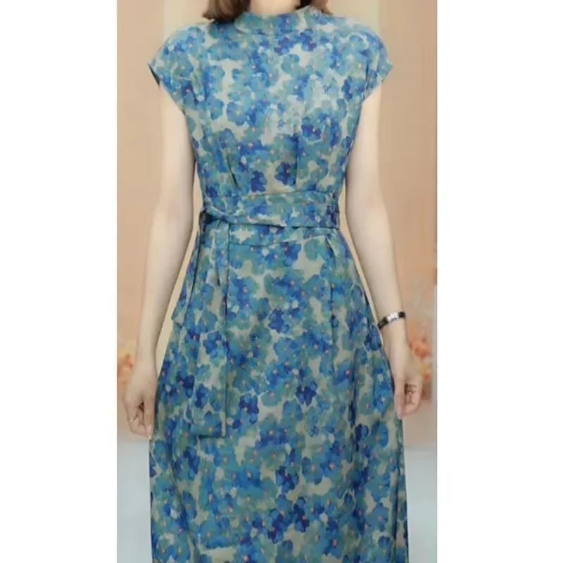 [Yi Cheng Cheng Cheng] ใหม่ชุดกี่เพ้าจีนหญิงฤดูร้อน Retro สี Slimmer ดูปกเนื้อบางชุด Z5CM