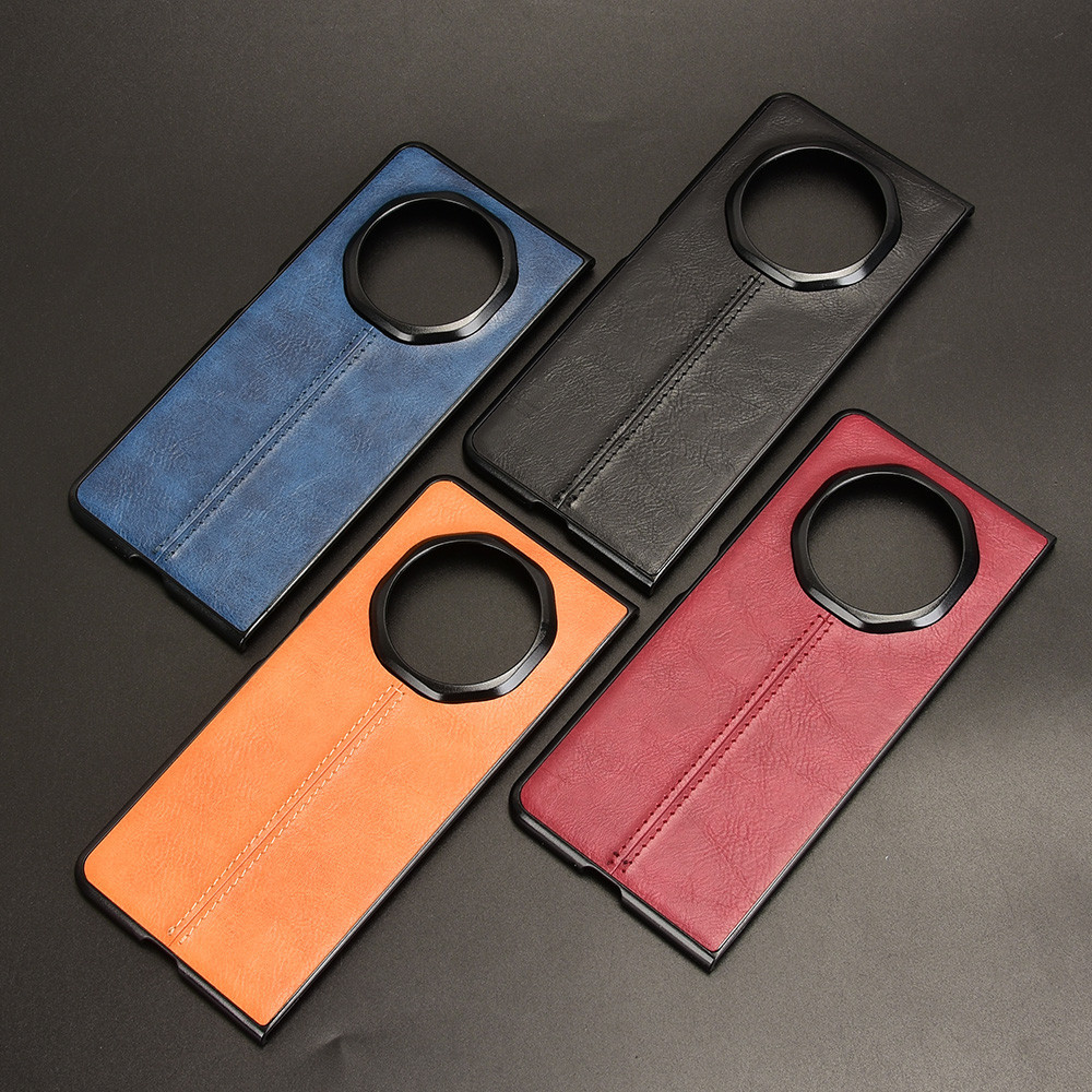 สําหรับ Huawei Mate X3 X5 X6 XS2 Honor Magic V3 V2 RSR VS3 V กระเป๋า VS เคสโทรศัพท์เย็บด้าย Cowhide 