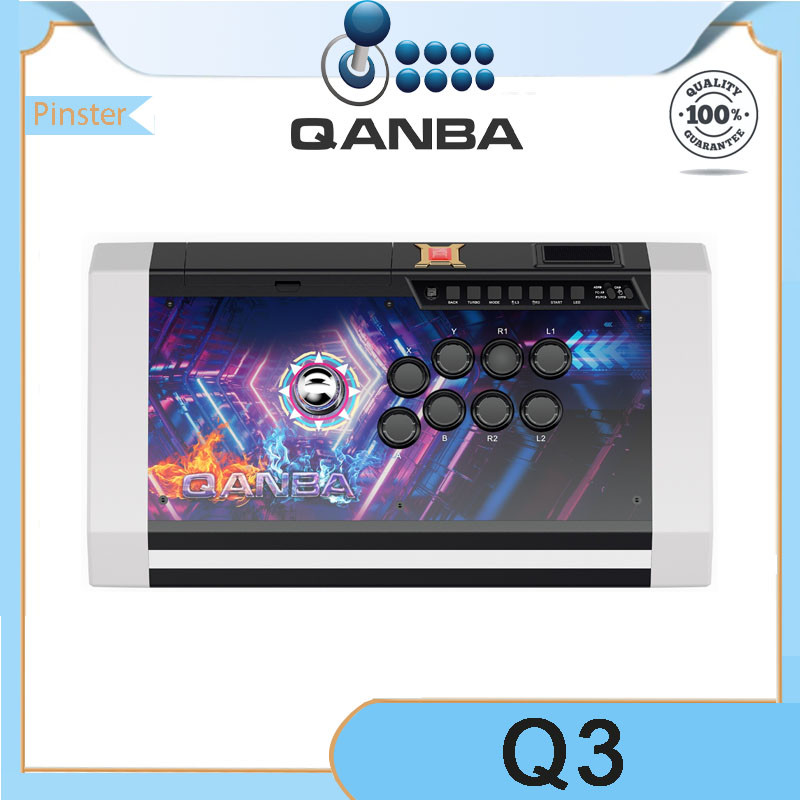 Qanba Q3 Obsidian MF-GV จอยสติ๊กอาร์เคดเงียบรุ่นมัลติฟังก์ชั่นแท่งต่อสู้สําหรับพีซี