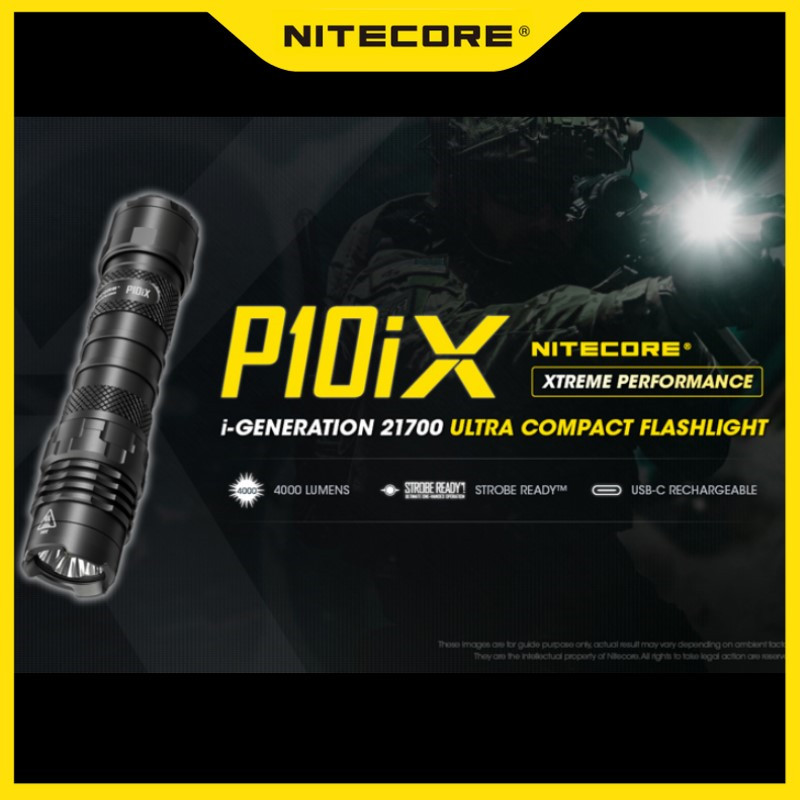 ไฟฉาย NITECORE P10ix 4000ลู멘ส์สมรรถนะสูง พร้อมชาร์จอินทิเกรเตッドและแบตเตอรี่ 5000mAh