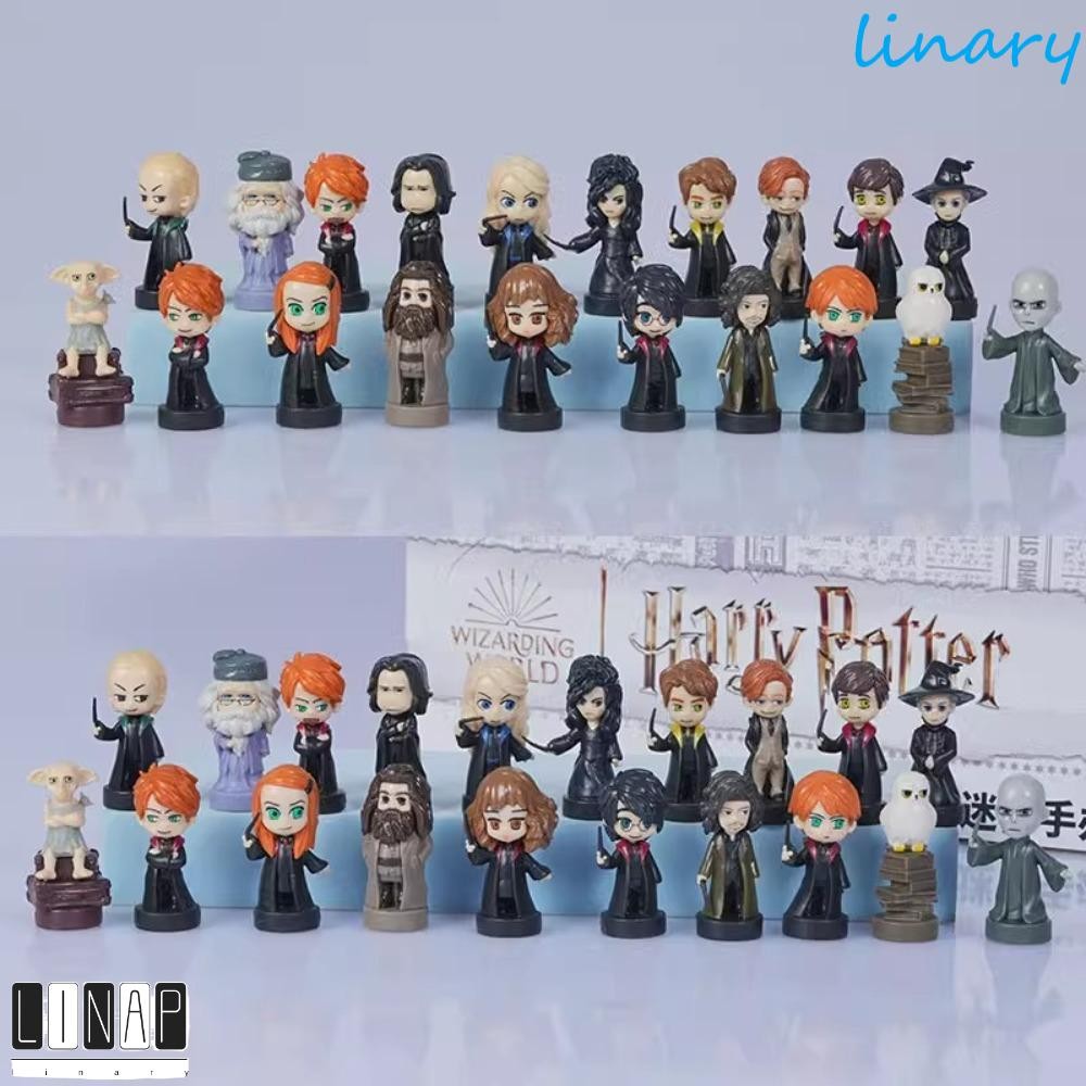 CULINARYHV ตุ๊กตา PVC Harry, Luna Ron Harry Action Figure, การ์ตูน Draco Hermi Snape Harry รุ่นของเล