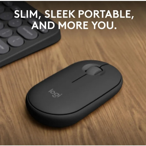 Logitech M350 Mouse Pebble เมาส์ไร้สายบลูทูธ Mini USB Gaming Mice สําหรับแล็ปท็อปโน้ตบุ๊ค PC Mac