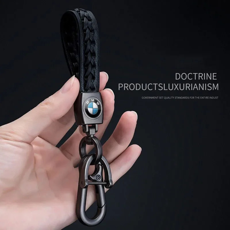 Bmw พวงกุญแจรถพวงกุญแจรถจักรยานยนต์พวงกุญแจทอหนัง Trinket สําหรับคีย์พวงกุญแจของขวัญ Creative สําหรั
