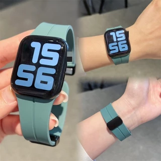 22 มม.ซิลิโคนสายคล้องแม่เหล็กสําหรับXiaomi Redmiนาฬิกา 5 3 Active/LiteสําหรับRedmiนาฬิกา 6 5 4 Xiaomi Mi 8Pro/9Proวัสดุเหลวนุ่มSmartwatchอุปกรณ์เสริม