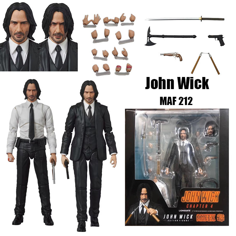 แอคชั่นฟิกเกอร์ John Wick Chapter 4 Mafex 212 John Wick รุ่นข้อต่อเคลื่อนย้ายได้