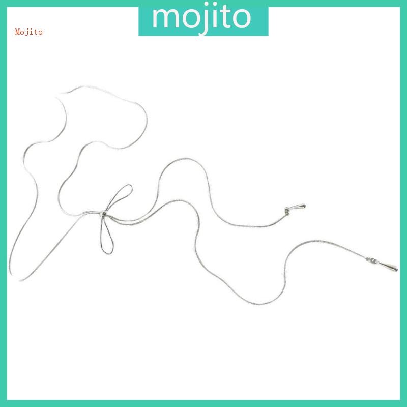 Mojito เกาหลี Bowknot ยาว Tassels จี้เสื้อกันหนาวโซ่สร้อยคอสําหรับผู้หญิงและผู้ชาย