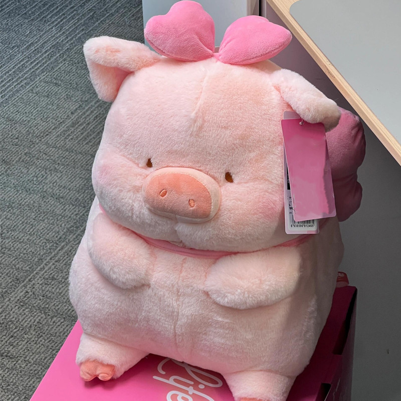 น่ารัก ลูลู่ หมูของเล่นตุ๊กตาโบว์หมูสีชมพูตุ๊กตาตุ๊กตาหมูหมอนของขวัญวันเกิดของขวัญคริสต์มาสสําหรับเด็กตกแต่งบ้าน