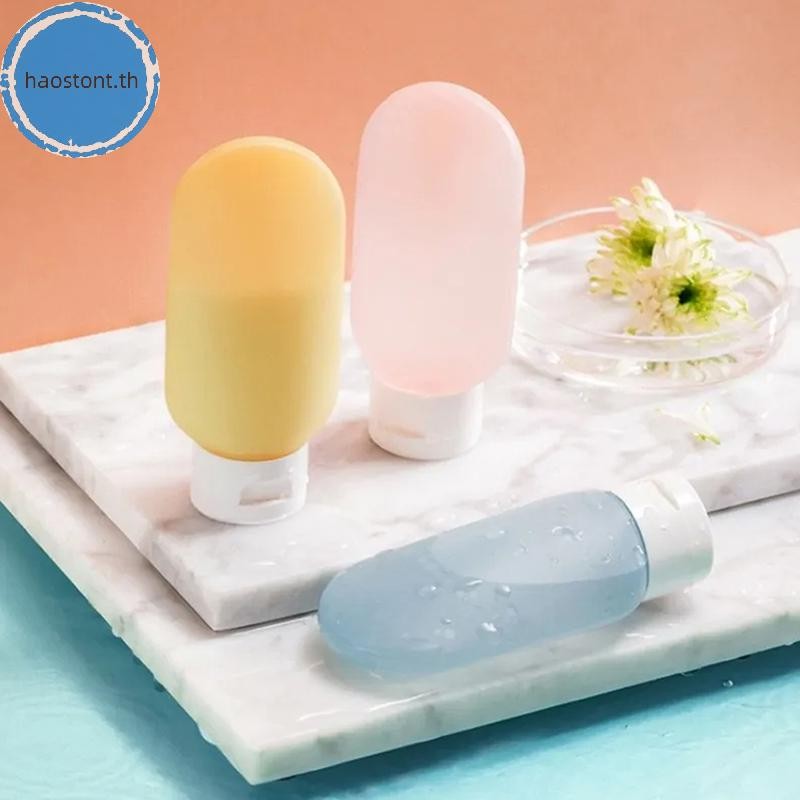Haostont 1/3PCS Lot Travel ขวดรีฟิลชุดโลชั่นแชมพูเจลอาบน้ําหลอดเครื่องสําอางที่ว่างเปล่าคอนเทนเนอร์ของเหลวแบบพกพาเติมเครื่องมือ TH
