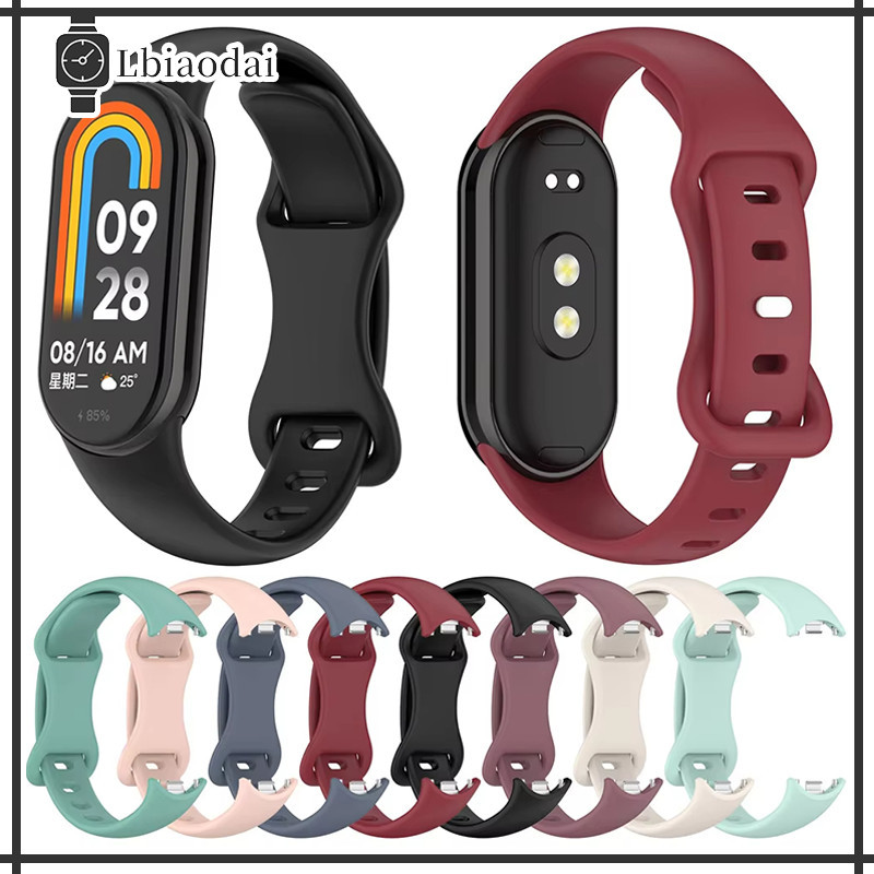 สายยางซิลิโคนนุ่มกีฬา for Xiaomi Mi Band 10/9/8 กีฬานุ่มเปลี่ยนด้วยสายรัดข้อมือสายรัดข้อมืออุปกรณ์เสริม