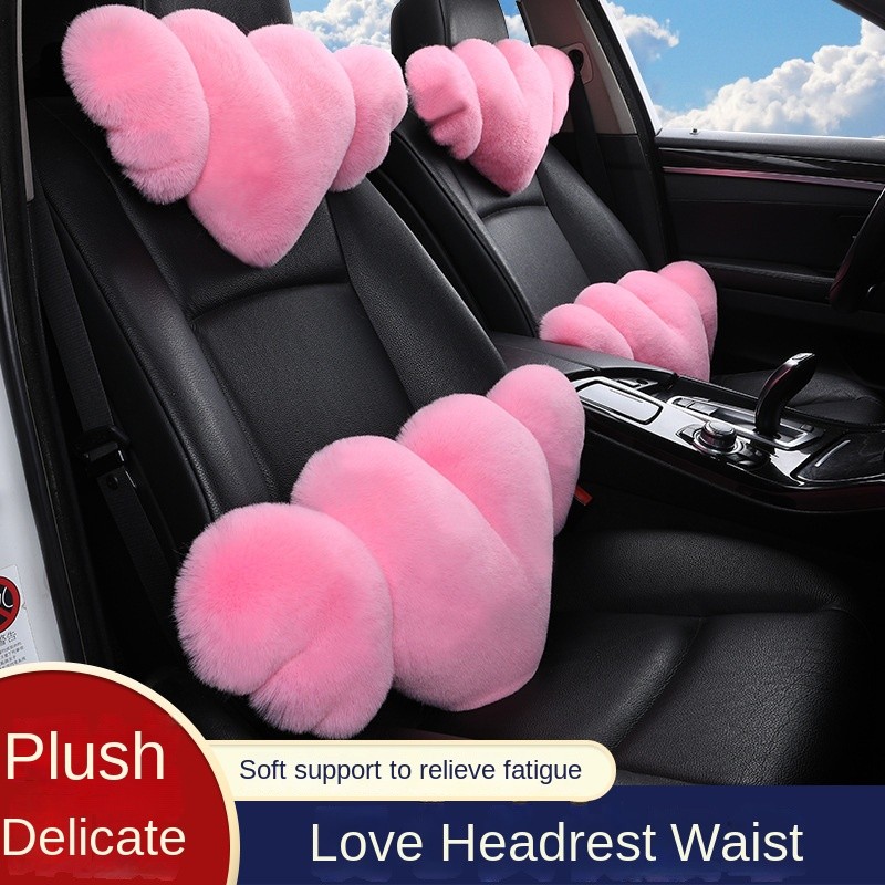 【Ready Stock】 New car heavest love pillow car neck pillow seat sofa universal lumbar support cushion