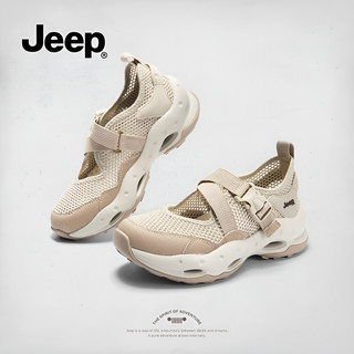 100% Authentic jeep Sports Mary Jane Shoes Summer New Style Women's Shoes Comfortable Soft-Soled All-Match Outdoor Leisure Thick-So