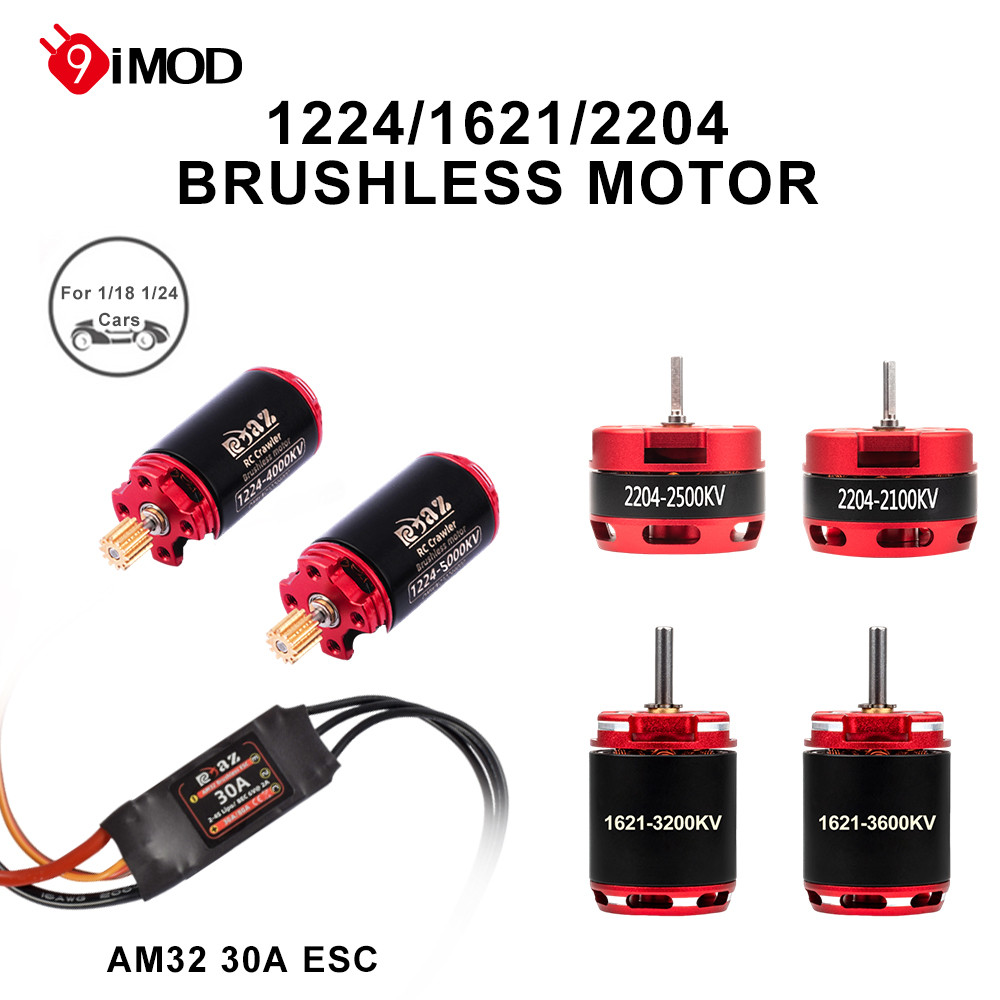 9IMOD RC Brushless 30A ESC/มอเตอร์สําหรับ RC 1/18 1/24 Crawler รถ Axial SCX24 TRX4M