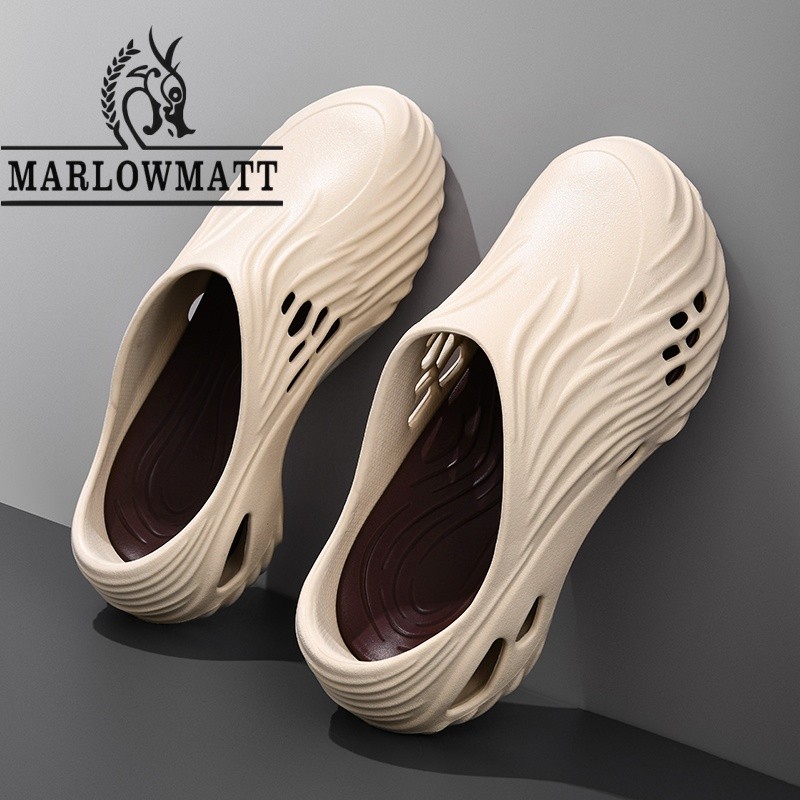 Marlowmatt รองเท้าแตะผู้ชาย Baotou Breathable น้ําหนักเบาสไตล์อินเทรนด์ที่ไม่ซ้ํากัน